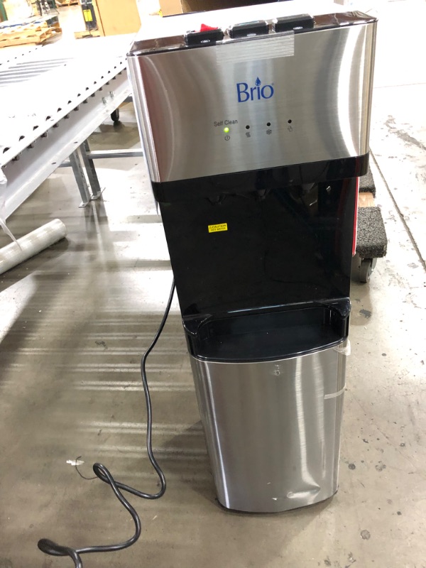 Photo 1 of ***DAMAGED***
Brio Essential Tri-Temp Bottom-Load Water Cooler in Black and Brush Stainless-Steel