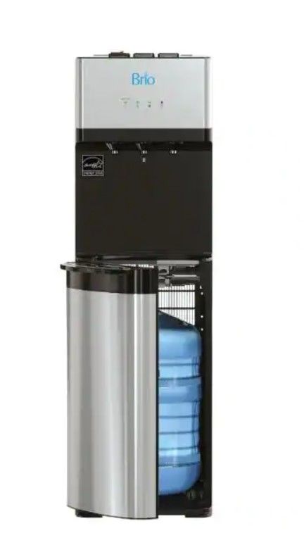Photo 1 of ***DAMAGED***
Brio Essential Tri-Temp Bottom-Load Water Cooler in Black and Brush Stainless-Steel