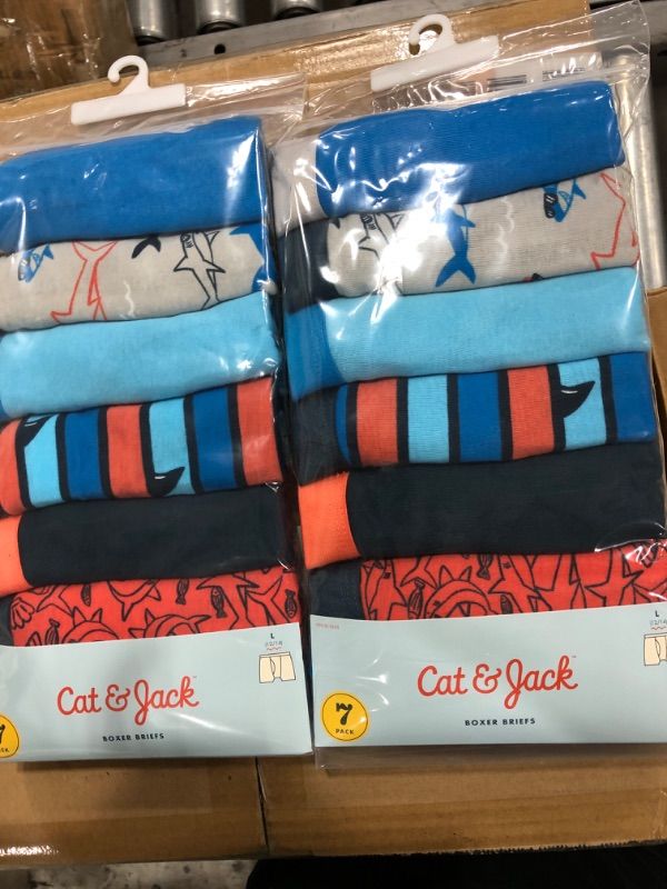 Photo 3 of Boys' 7pk Boxer Briefs - Cat & Jack™-LARGE 12/14 - 2 PACK 
