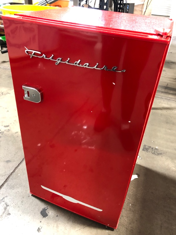 Photo 5 of Frigidaire 3.2 Cu. Ft. Retro Compact Refrigerator with Side Bottle Opener EFR376, Red
