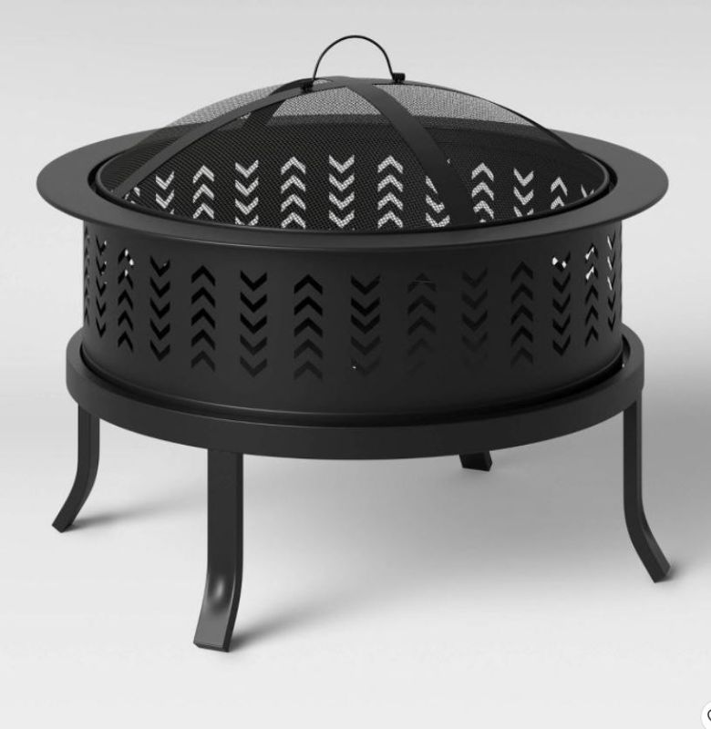 Photo 1 of 26" Chevron Outdoor Wood Burning Fire Pit - Threshold™
