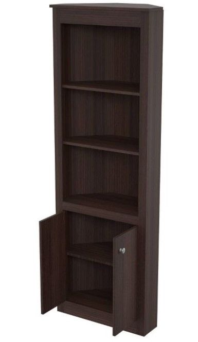 Photo 1 of 70.02" 2 Doors Corner Bookshelf Espresso - Inval

