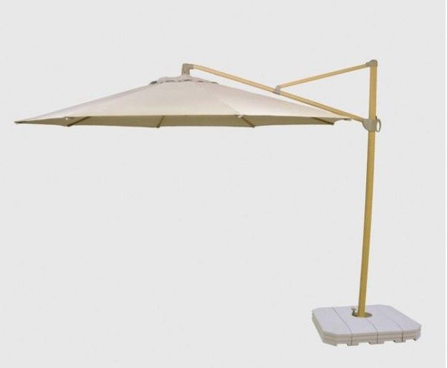 Photo 1 of 11' DuraSeason Fabric™ Offset Patio Umbrella - Light Wood Pole - Threshold™

