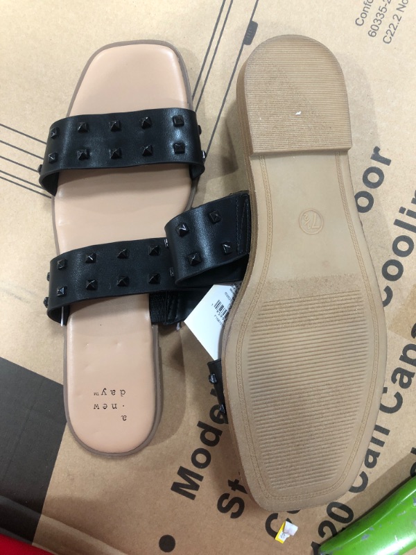 Photo 2 of (DENTED) Women's Stella Two Band Studded Sandals - A New Day™, 7.5

