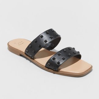 Photo 1 of (DENTED) Women's Stella Two Band Studded Sandals - A New Day™, 7.5

