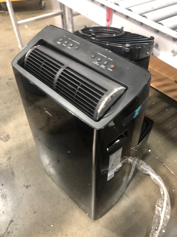Photo 2 of (NON-FUNCTIONING EXHAUST; CRACKED ATTACHMENT; DAMAGED UPPER VENT) Midea Duo 14,000 BTU (12,000 BTU SACC) Smart HE Inverter Ultra Quiet Portable Air Conditioner with Heat-Cools Up to 550 Sq. Ft., Works with Alexa/Google Assistant, Includes Remote Control &