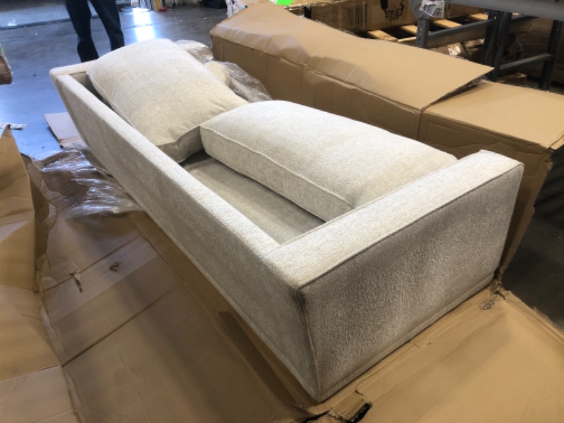 Photo 1 of (DIRTY/TORN MATERIAL) Caladeron Sofa, Sandstone by Ashley
