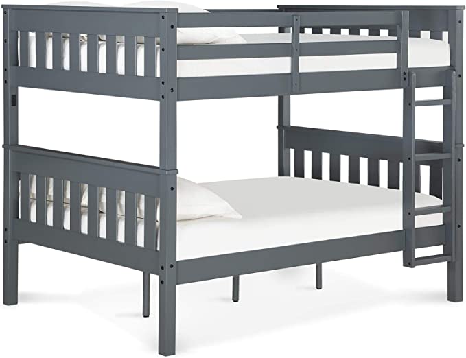 Photo 1 of (NOT FUNCTIONAL; INCOMPLETE; BOX1OF2; REQUIRES BOX2 FOR COMPLETION) Dorel Living Moon Full Over Full Bunk Bed with USB Port, Gray
