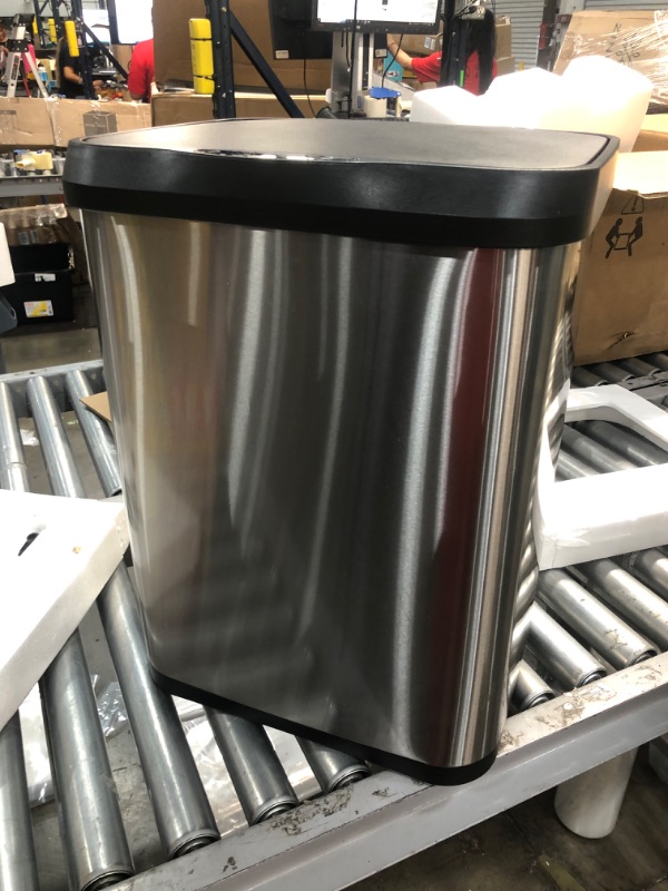 Photo 4 of (DENTED/SCRATCHED) Glad Stainless Steel Sensor Trash Can with Clorox Odor Protection of The Lid | Fits All Kitchen 13 Gallon Garbage Waste Bags