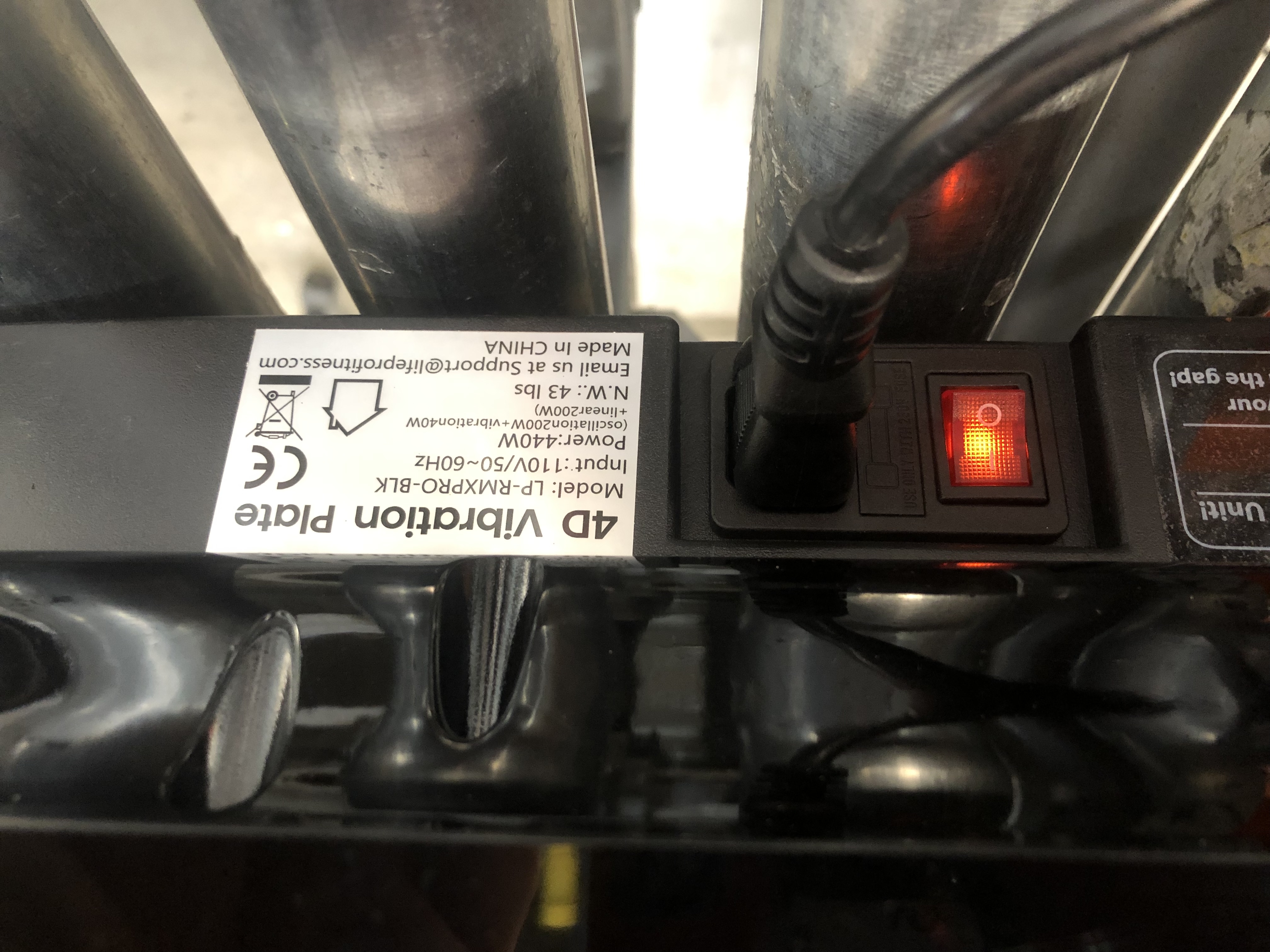Photo 5 of (like new; MISSING BANDS/ROPES/MONITOR) Lifepro Fitness  Rumblex Pro Plug-in Vibration Platform Machine
