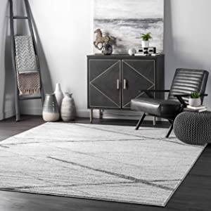 Photo 1 of (TORN OFF CORNER) nuLOOM Contemporary Thigpen Area Rug, 5' x 8', Grey
