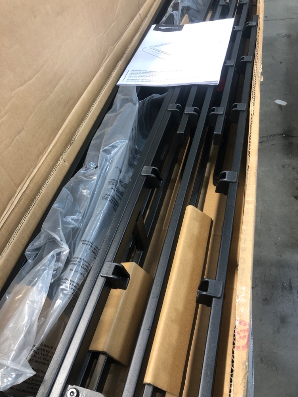 Photo 1 of (MISSING HARDWARE/COVER) AmazonBasics Mattress Foundation / Smart Box Spring for Full Size Bed, Tool-Free Easy Assembly - 5-Inch, Full