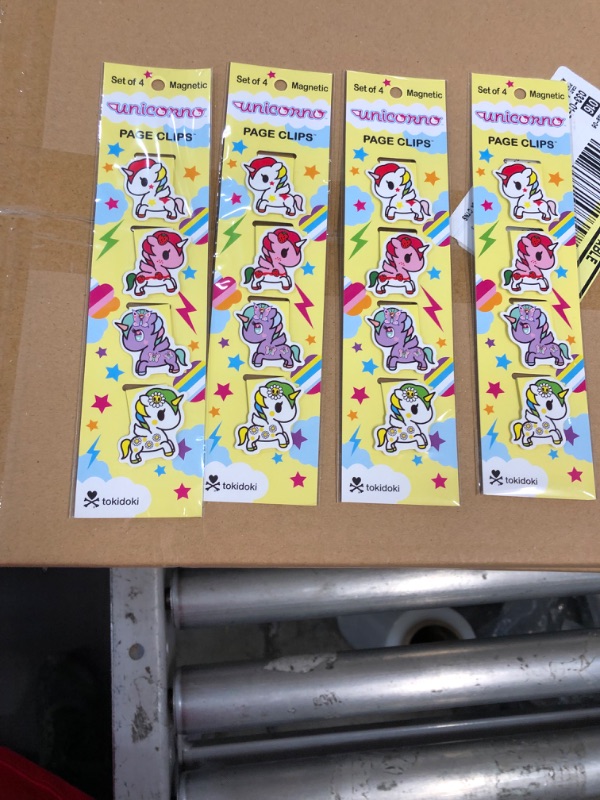 Photo 1 of BUNDLE OF 4 Re-Marks Tokidoki Unicorno Magnetic Page Clips
