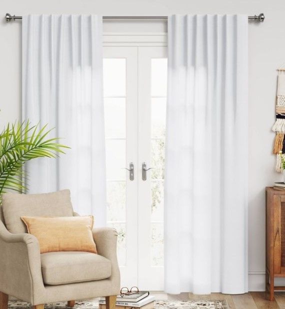 Photo 1 of 1pc Blackout Aruba Linen Window Curtain Panel - Threshold