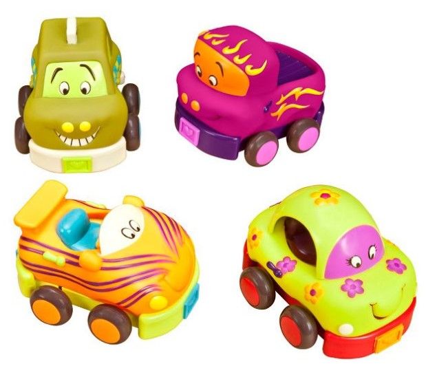 Photo 1 of B. Toys 4 Pull-Back Toy Vehicles - Wheeee-ls!