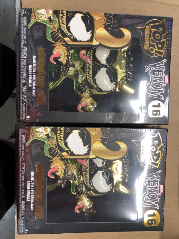 Photo 3 of (FACTORY SEALED) Funko Pop! Sized Pin Marvel: Venom: Loki, pack of 2
