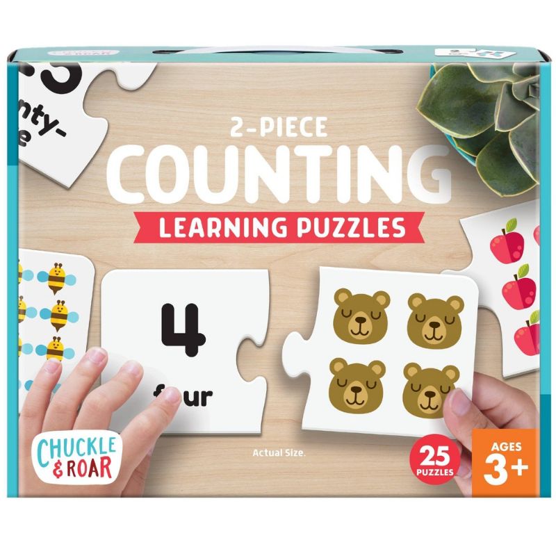 Photo 2 of Chuckle & Roar Counting Learning Puzzle 50pc Plus Chuckle & Roar Now I Know My ABC S! Wooden Alphabet Floor Puzzle 54 Pieces

