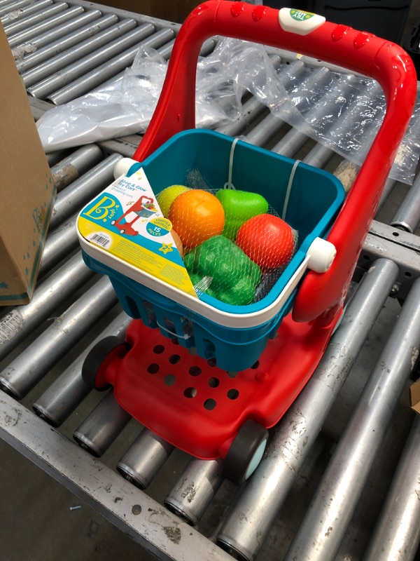 Photo 2 of B. Play - Shopping Cart & Play Food - Shop & Glow Toy Cart
