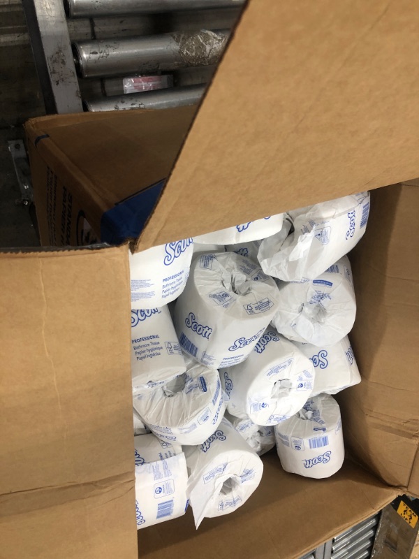 Photo 2 of **Missing Some Rolls** Scott Essential Professional Bulk Toilet Paper for Business (04460), Individually Wrapped Standard Rolls, 2-PLY, White, 80 Rolls / Case, 550 Sheets / Roll
