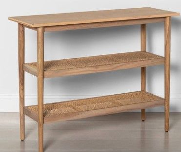 Photo 1 of **MINOR SCRATCHES** Wood & Cane Console Table - Hearth & Hand™ with Magnolia

