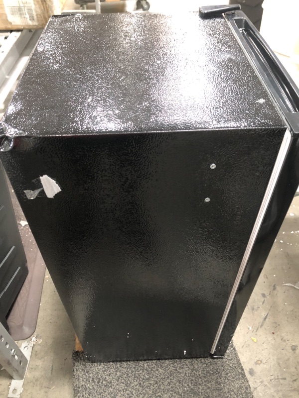 Photo 4 of **DAMAGED** Frigidaire 3.2 Cu. ft. Retro Compact Refrigerator with Side Bottle Opener EFR376, Black