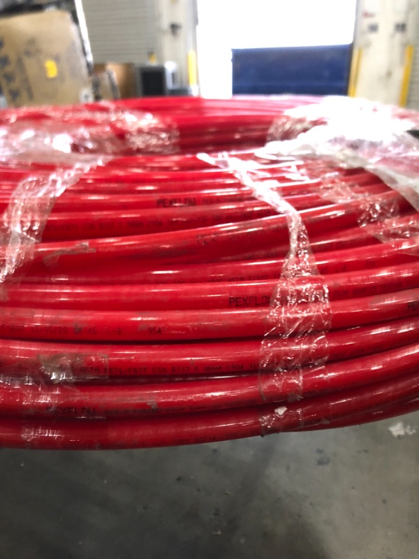 Photo 3 of 1/2 in. x 1000 ft. PEX Tubing Oxygen Barrier Radiant Heating Pipe in Red
