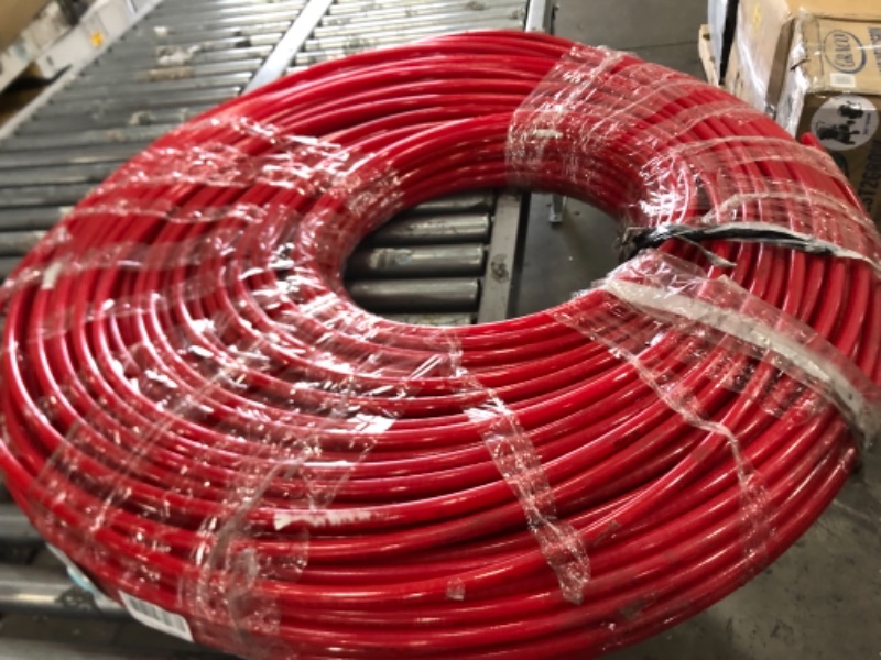 Photo 2 of 1/2 in. x 1000 ft. PEX Tubing Oxygen Barrier Radiant Heating Pipe in Red
