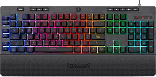 Photo 1 of REDRAGON - Shiva Full-size Wired Membrane Gaming Keyboard with RGB Backlighting - Black
