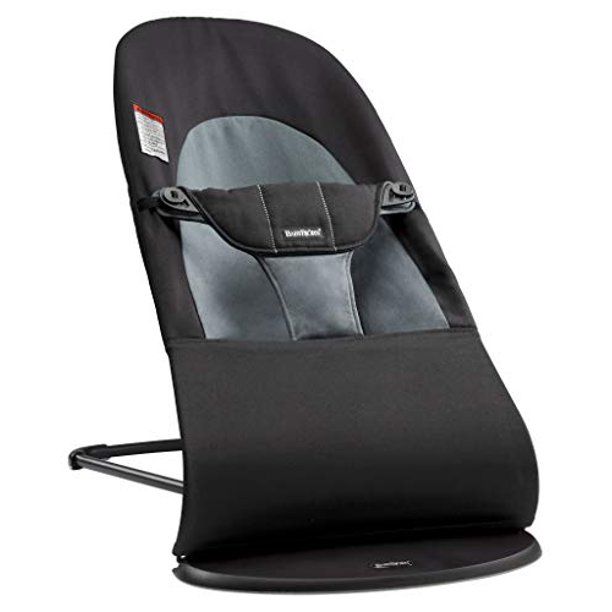 Photo 1 of BabyBjörn Bouncer Balance Soft, Cotton, Black/Dark Gray (005022US)
