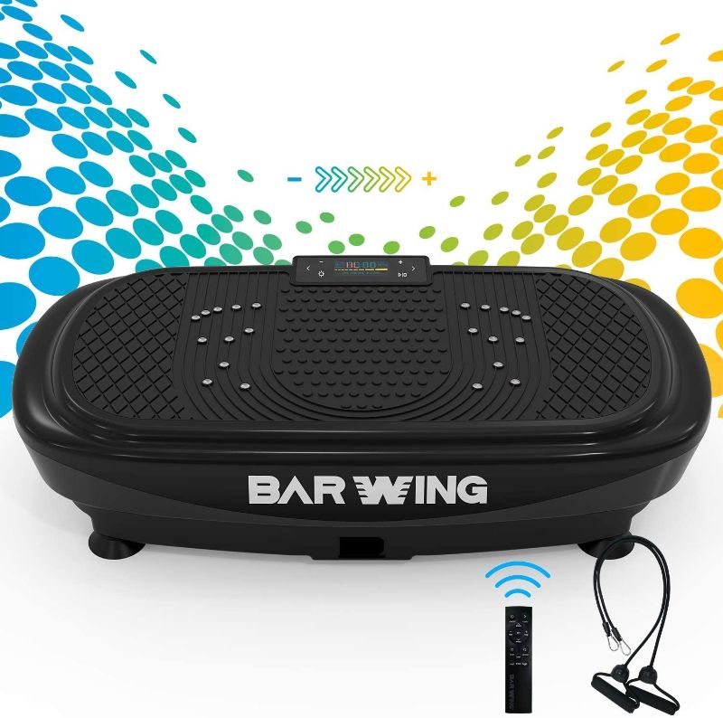 Photo 1 of BARWING Vibration Plate Exercise Machine- 4D Vibration Platform Machine for Home Workouts with Resistance Bands and Remote Control
(WHITE)