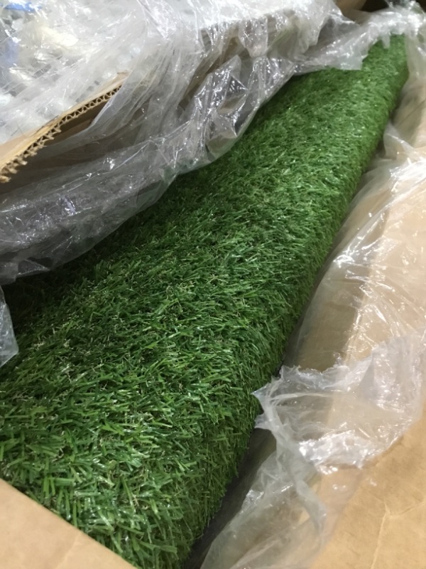 Photo 2 of · Petgrow · Artificial Synthetic Grass Turf 6FTX10FT(60 Square FT),0.8" Pile Height Indoor Outdoor Pet Dog Artificial Grass Mat Rug Carpet for Garden Backyard Balcony,Party Wedding Christmas Rug
