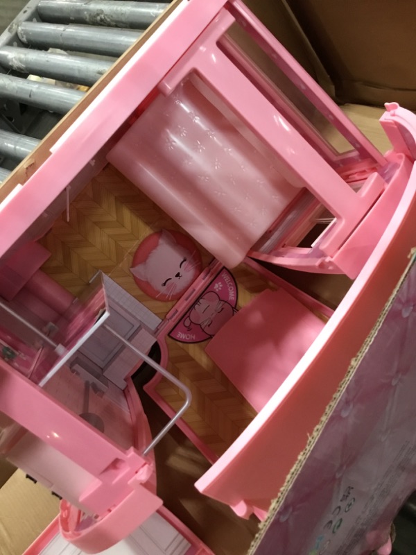 Photo 3 of Na Na Na Surprise Kitty-Cat Camper, Pink Toy Car Vehicle Doll Playset for Fashion Dolls with Cat Ears and Tail, Opens to 3 Feet Wide for 360 Play and 7 Play Areas
