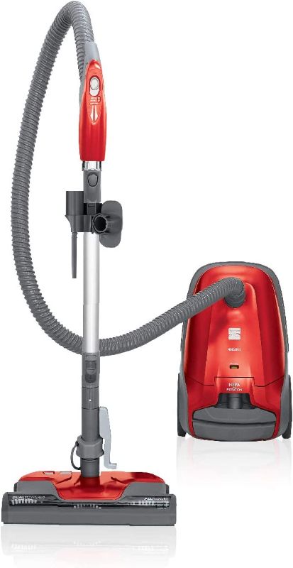 Photo 1 of Kenmore 81414 400 Series Pet Friendly Lightweight Bagged Canister Vacuum with Extended Telescoping Wand, HEPA, Retractable Cord, and 4 Cleaning Tools, Red
