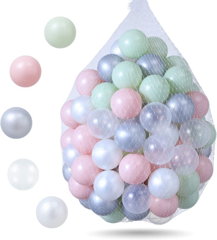 Photo 1 of Balls for Ball Pit Reusable Baby 200 Ball Pit Balls BPA Free Phthalate Free Crush Proof Plastic Balls for Ball Pit,Kids Ball Pit
