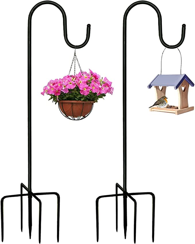 Photo 1 of 2Pack Outdoor Shepherd Hooks, Adjustable Height, Included 3 Sizes:47, 70 ,95 in,Made of Metal,Suitable for Bird Feeders,Hanging Solar Lights,Mason Jars,Holiday Decorations,Wedding and Garden Stakes
