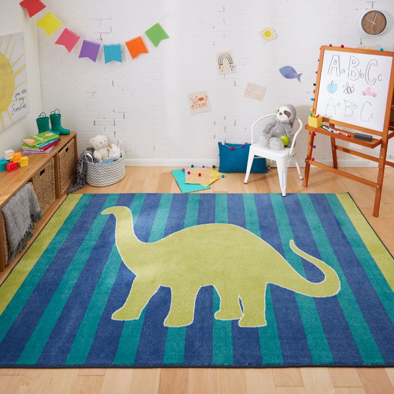 Photo 1 of 5'x8'
Mohawk Home Friendly Dinosaur Blue/Green Kids Area Rug
