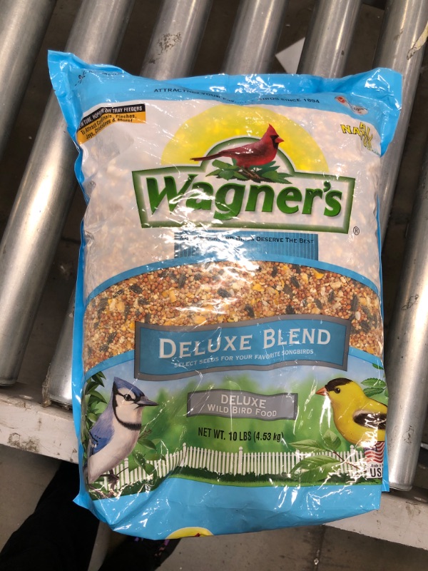 Photo 2 of **expiration date not listed on bag**
Wagner S Deluxe Wild Bird Food Blend 10 Lb. Bag
