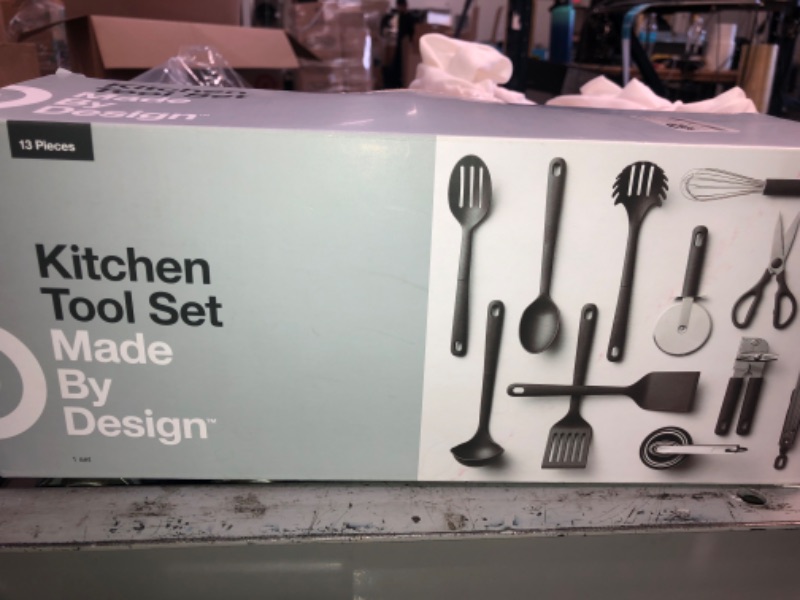 Photo 2 of 13pc Soft Grip Kitchen Utensil Set - Made by Design , Gray
