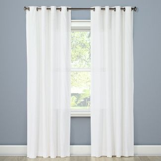 Photo 1 of 1pc Light Filtering Solid Window Curtain Panel - Threshold--
Size 54"W x 95"L




