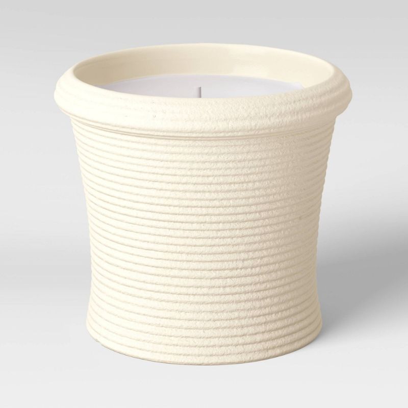 Photo 1 of 3 Pk-- 12.7oz Ceramic Ribbed Chalk with Abrasive Glaze Jar Candle Citronella - Threshold™ Designed with Studio McGee
