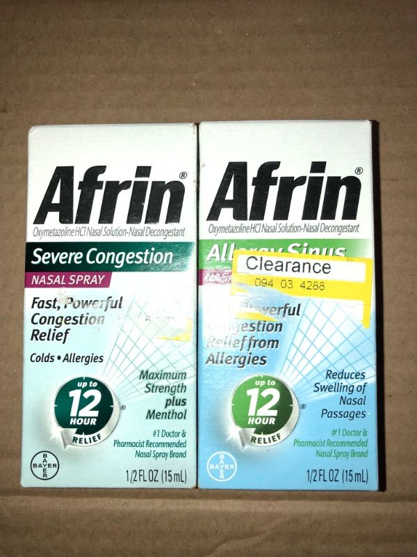 Photo 2 of 2 pk Afrin Severe Congestion Nasal Spray 0.5 Oz by Afrin
