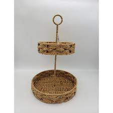 Photo 1 of 12 PACK* 
WICKER TWO TIER TRAY