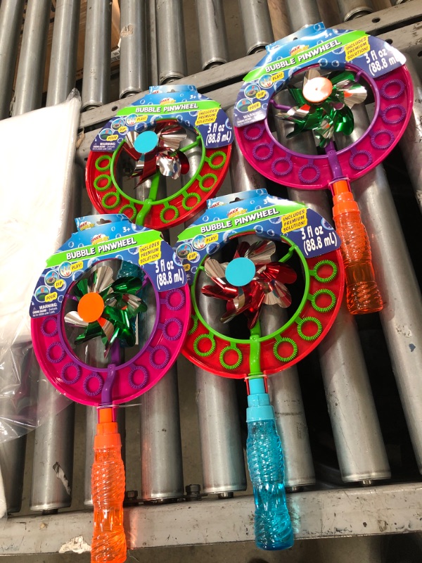 Photo 1 of 4 PACK*
Assorted MAXX Bubbles Pinwheel Wand by Sunny Days Entertainment