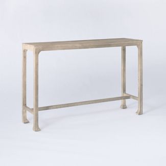 Photo 1 of (DAMAGED CORNERS) Belmont Shore Curved Foot Console Table Knock Down Natural - Threshold™ designed with Studio McGee, 30 Inches (H) x 47 Inches (W) x 14 Inches (D)

