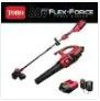 Photo 1 of (NON-FUNCTIONAL BATTERY) Toro 60V Max Lithium-Ion Cordless String Trimmer and Leaf Blower Combo Kit (2-Tool), 2.0 Ah Battery and Charger Included