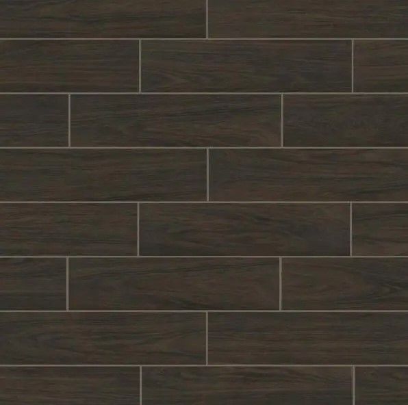 Photo 1 of (CRACKED/BROKEN TILE) Florida Tile Home Collection Burlington Walnut 6 in. x 24 in. Porcelain Floor and Wall Tile (14 sq. ft. / case), 9 cases