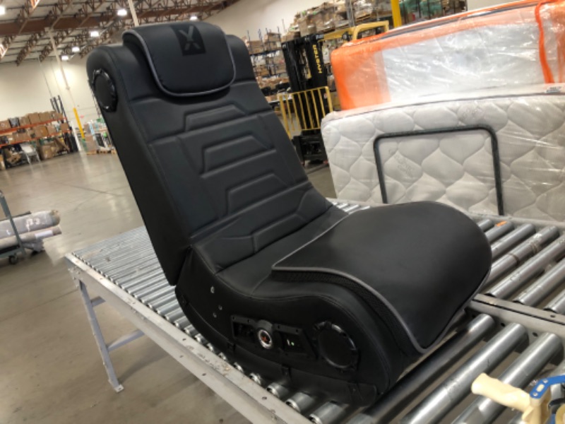 Photo 2 of (TORN LEATHER) Ace X Rocker Pro Series H3 Wireless 4.1 Audio Video Gaming Chair, Black