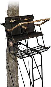 Photo 1 of (BENT COMPONENTS) Muddy MLS2251 Stronghold 2.5 XTL Tree Stand, Tree Lok System 18' Ladder Stand, Black, One Size
