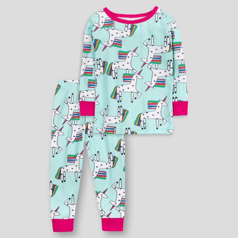 Photo 1 of 12 OF- Lamaze Toddler Girls' 2pc Unicorn Organic Cotton Snug Fit Pajama Set - Light- 18M
