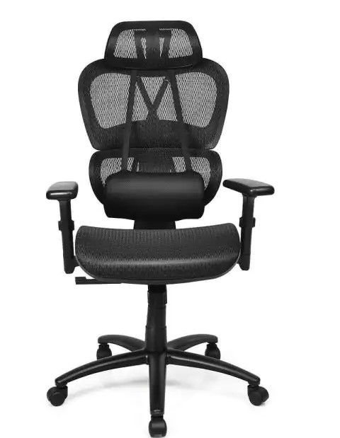 Photo 1 of Black Ergonomic Design Mesh Office Chair Recliner Adjustable Headrest
